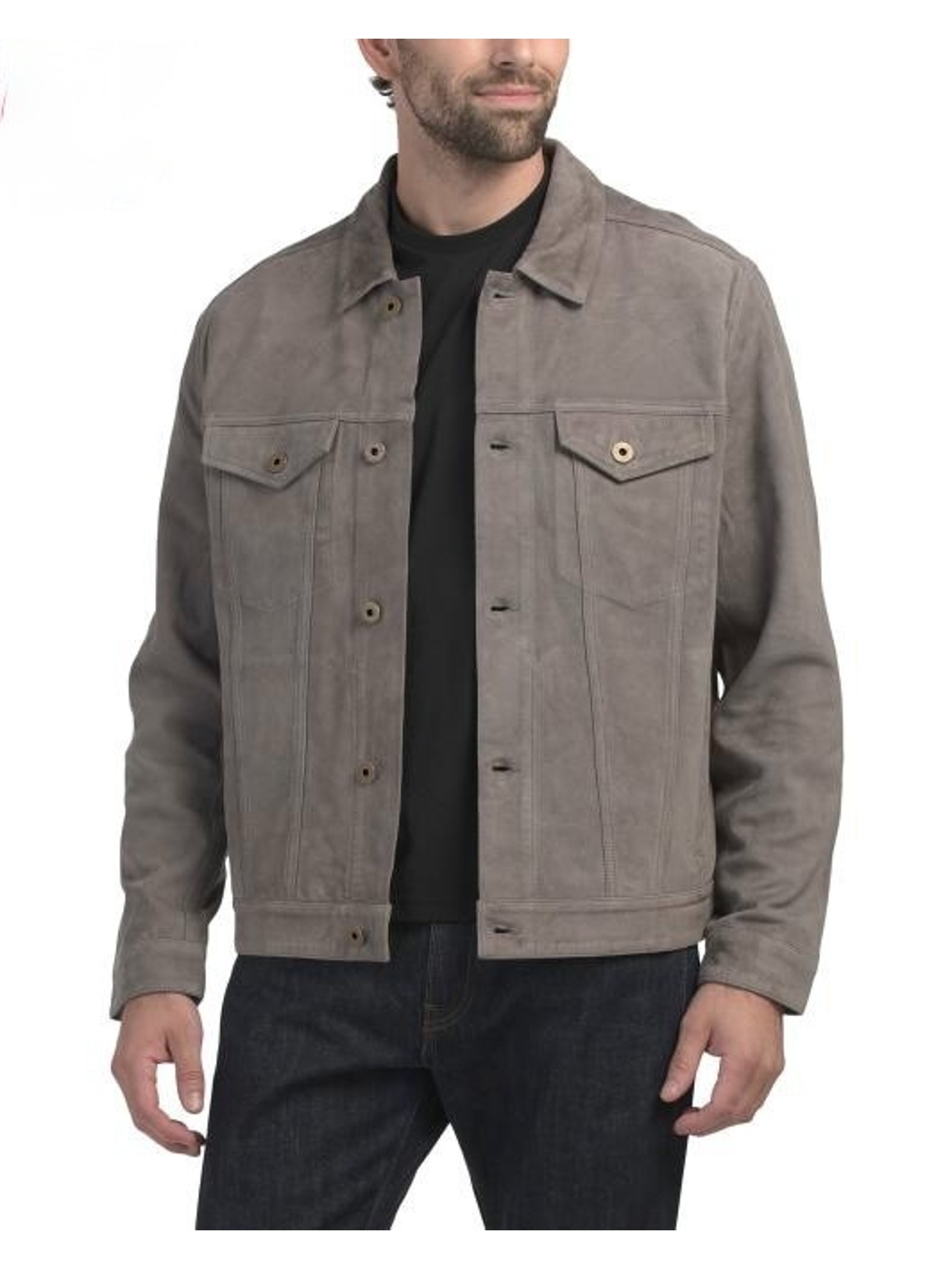 Billy Reid Tupelo Suede Trucker Jacket Xs Dark Metal Men's Msrp $1098 Nwt